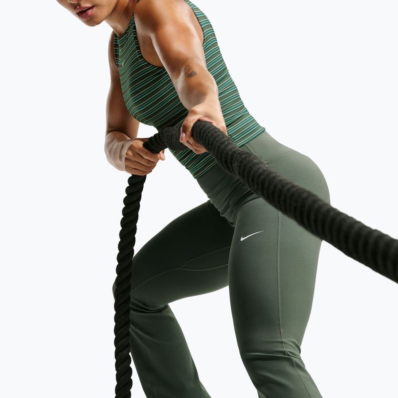 Damenleggings Nike One High Waisted Flared camo green/white 5