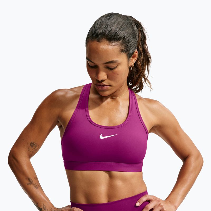 Damen-Sport-BH Nike Swoosh Medium Support true berry/white 4