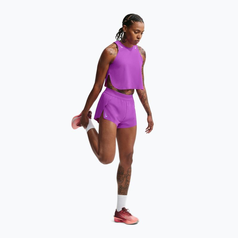 Damen-Laufshorts Nike AeroSwift Dri-Fit ADV Mid-Rise 3" vivid purple/purple pulse 2