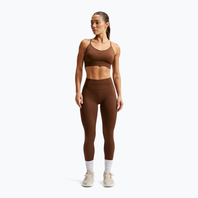 Damen-Sport-BH Nike Pro Seamless Light Support Sports Bra cacao wow 2