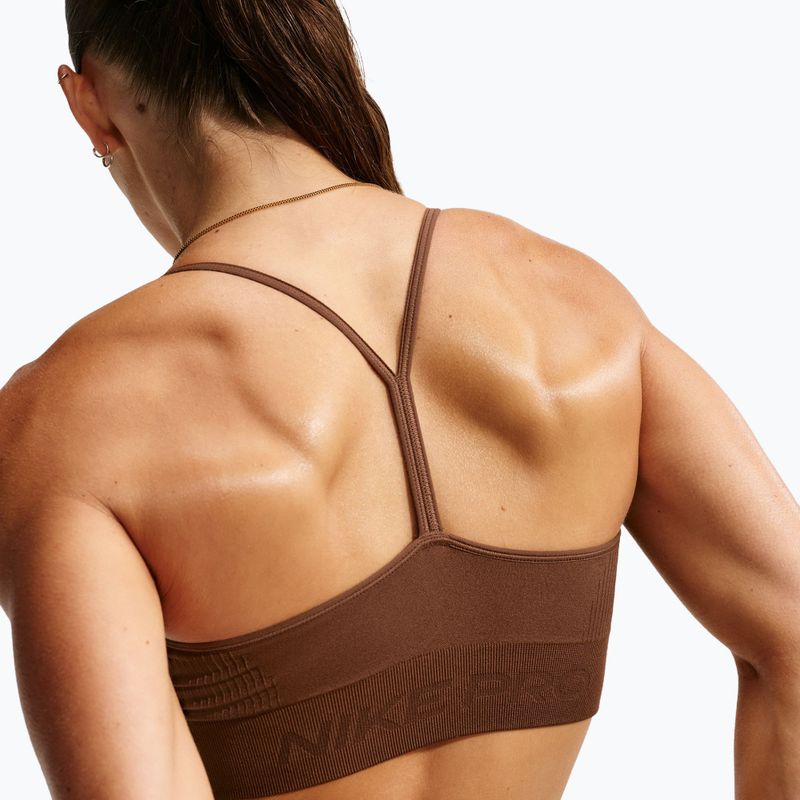 Damen-Sport-BH Nike Pro Seamless Light Support Sports Bra cacao wow 5
