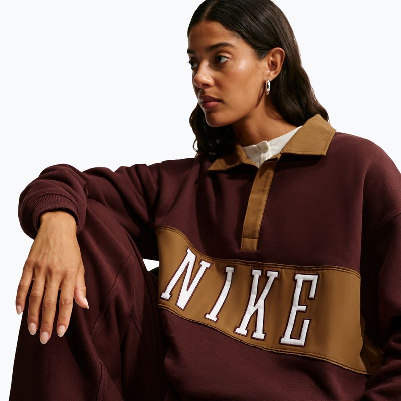 Damenpullover Nike Studio Fleece Medium Weight mystic dates/light british tan/sail 4