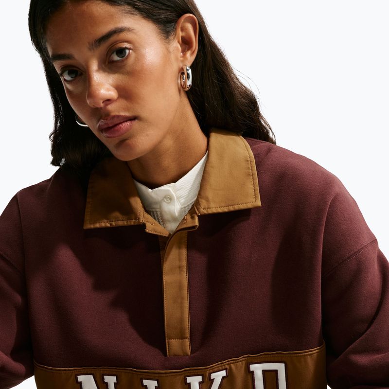 Damenpullover Nike Studio Fleece Medium Weight mystic dates/light british tan/sail 5