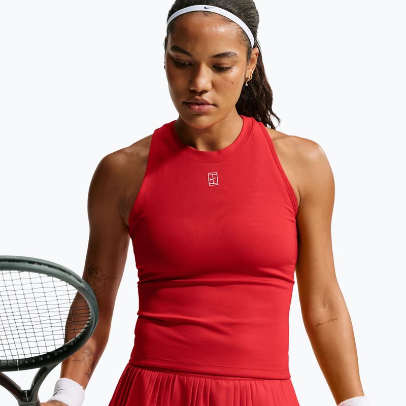 Kinder-Tennisshirt Nike Court Advantage university red/white 4