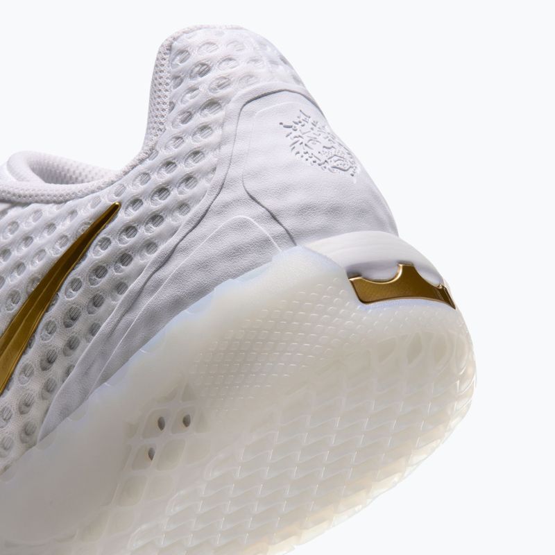 Herren-Basketballschuhe Nike LeBron Witness X white/white/photon dust/metallic gold 5