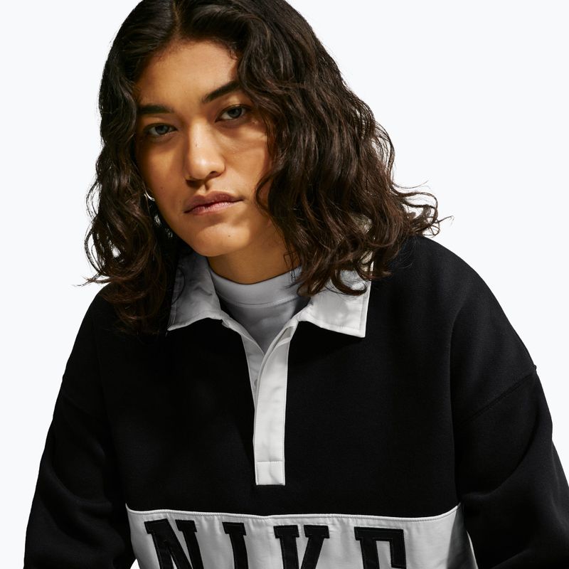 Damenpullover Nike Studio Fleece Medium Weight total black/sail/sail 5