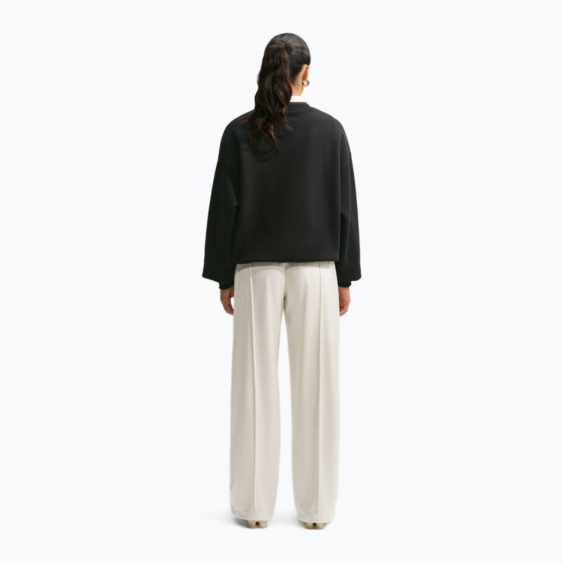Damenpullover Nike Studio Fleece Medium Weight total black/sail 3