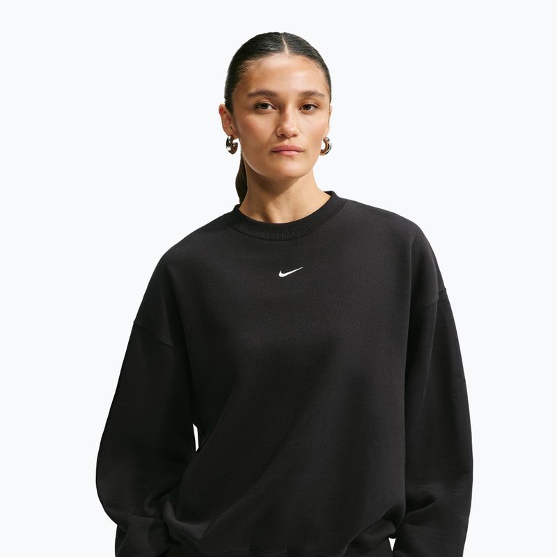 Damenpullover Nike Studio Fleece Medium Weight total black/sail 4