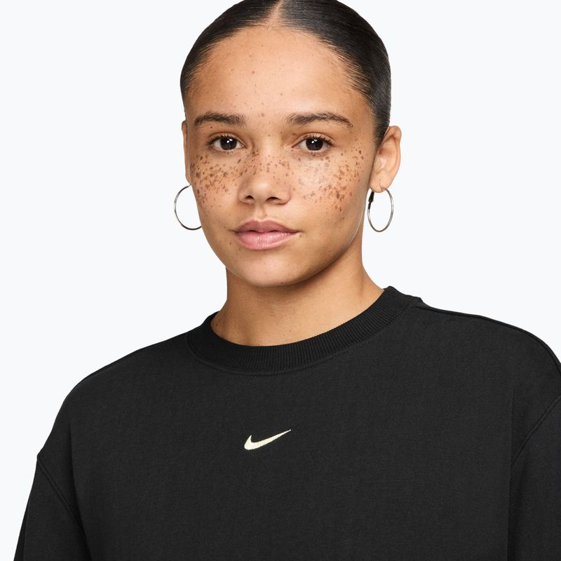 Damenpullover Nike Studio Fleece Lightweight total black/sail 3