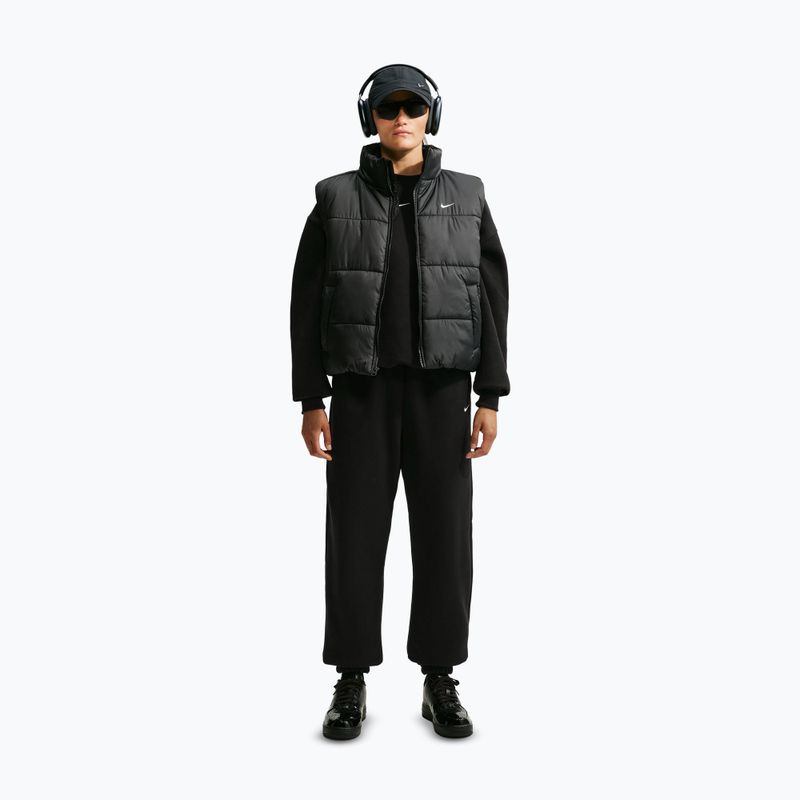 Damenhose Nike Studio Fleece Medium Weight total black/sail 2