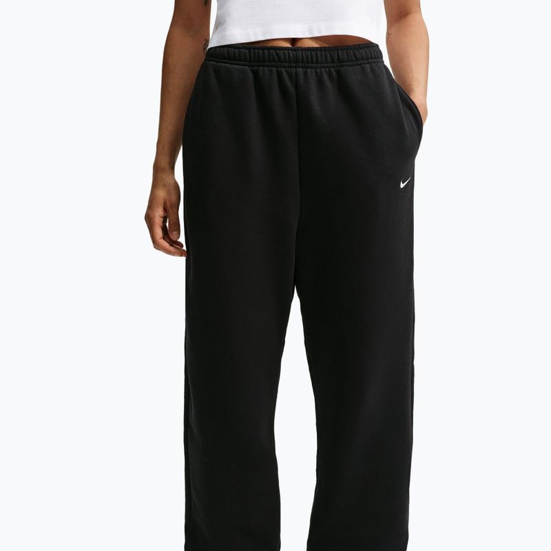 Damenhose Nike Studio Fleece Medium Weight total black/sail 5