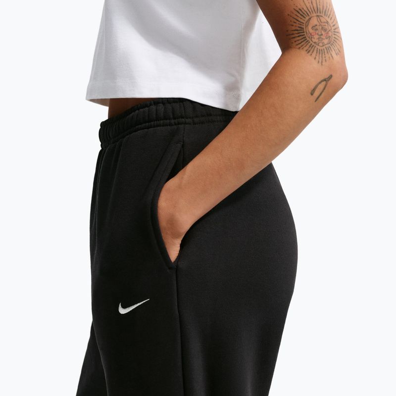 Damenhose Nike Studio Fleece Medium Weight total black/sail 6