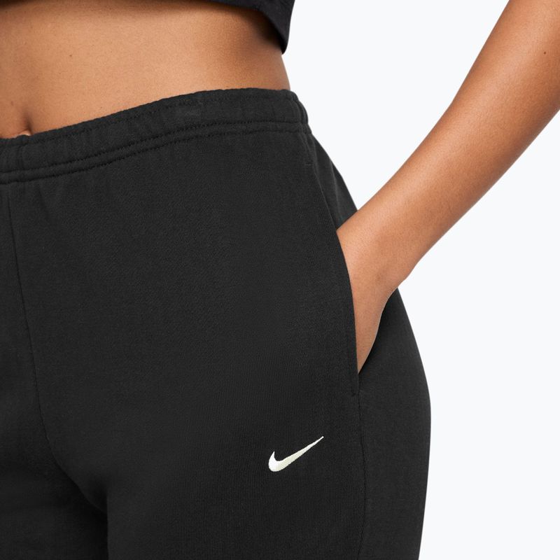 Damenhose Nike Studio Fleece total black/sail 3