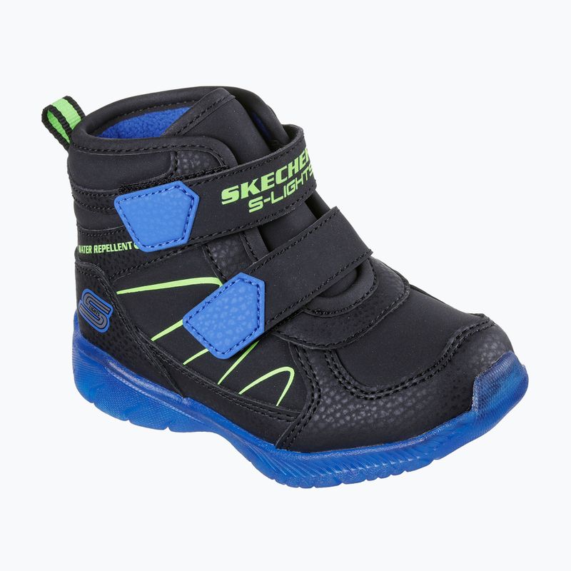 Kinder-Schuhe SKECHERS Illumi-Brights Splash Beams schwarz/blau/lime 9