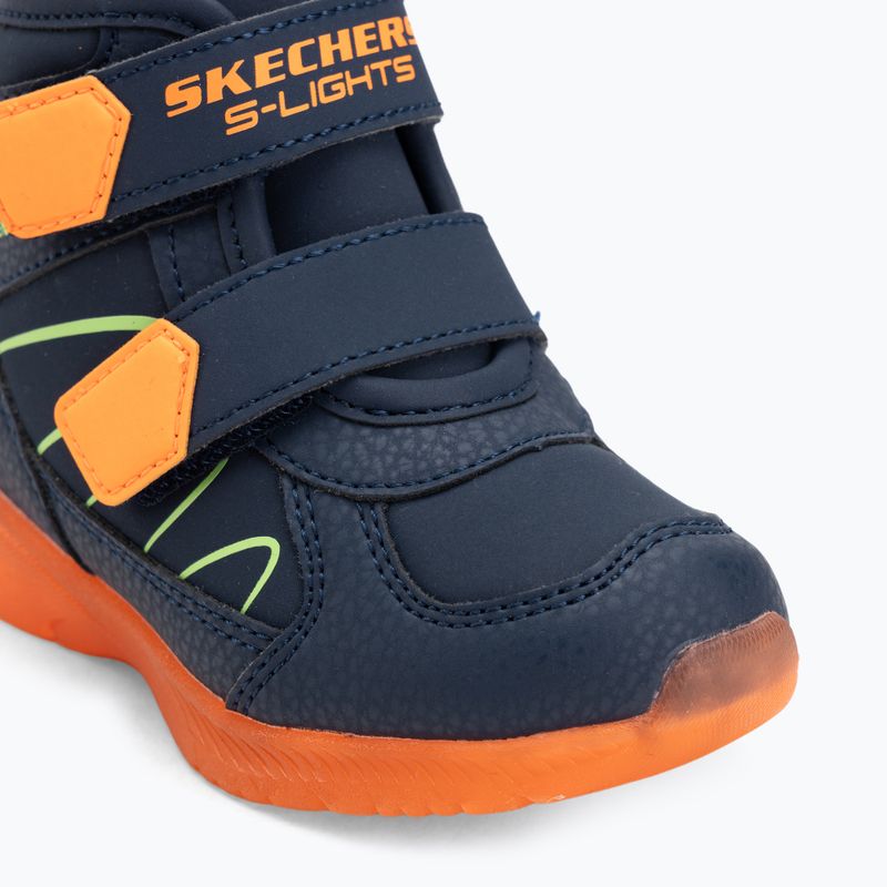 Kinder-Schuhe SKECHERS Illumi-Brights Splash Beams Navy/Orange 7