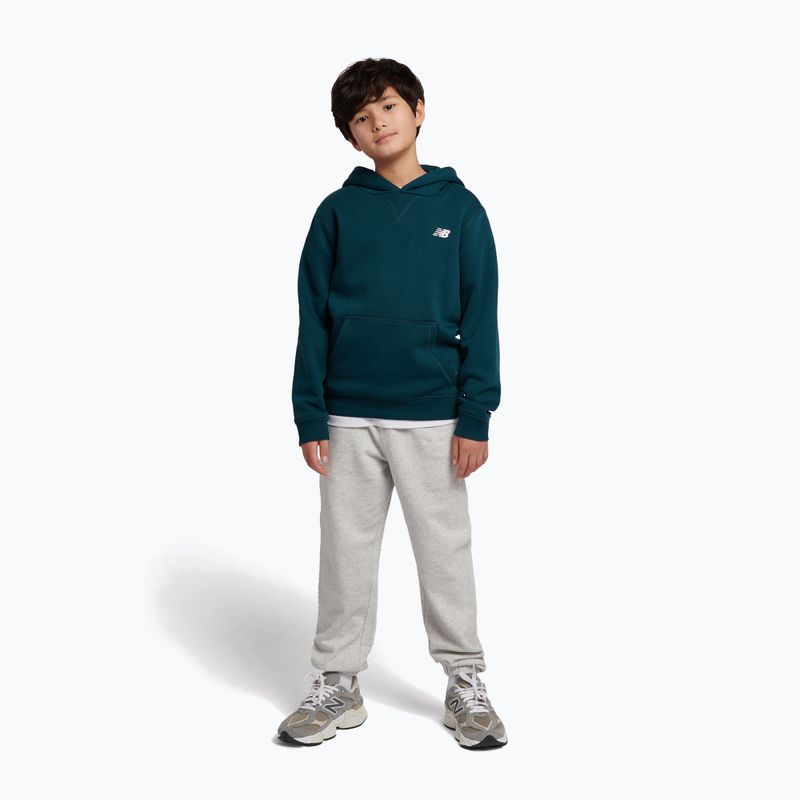 Kinder-Sweatshirt New Balance Brush Back Small Logo Hoodie medusa green 2