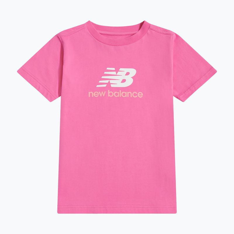 Kinder-Shirt New Balance Jersey Stacked Logo Tee pink satin 6