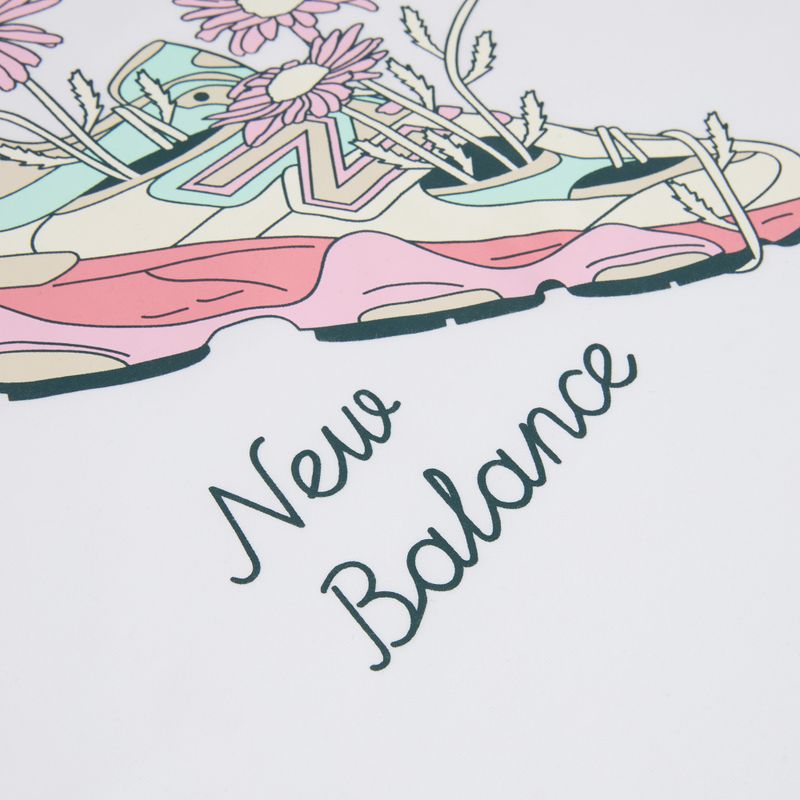 Kinder-Set New Balance Floral Shoe Graphic Tee and Legging nb bright white 6