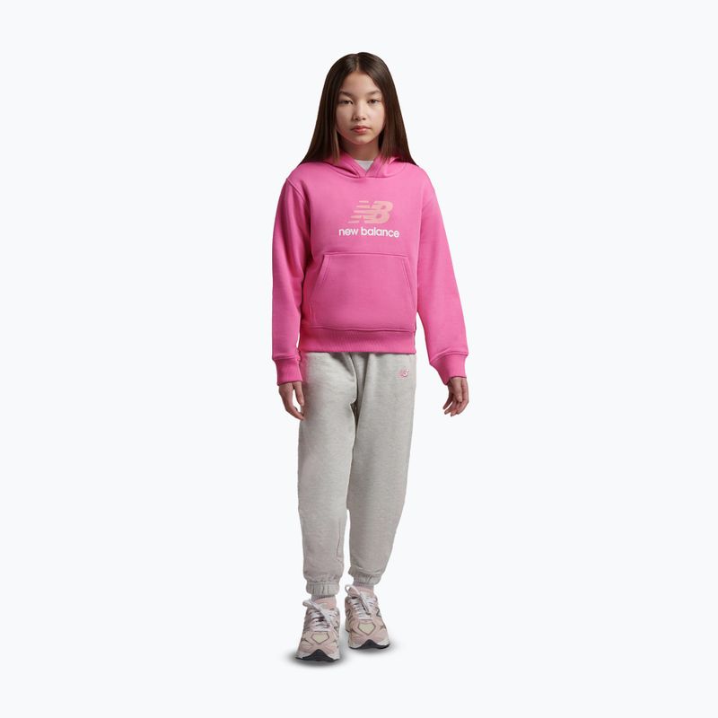 Kinder-Sweatshirt New Balance FT Stacked Logo Hoodie pink satin 2
