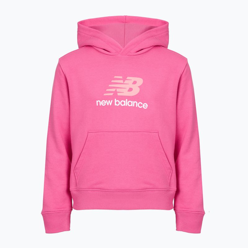 Kinder-Sweatshirt New Balance FT Stacked Logo Hoodie pink satin 7