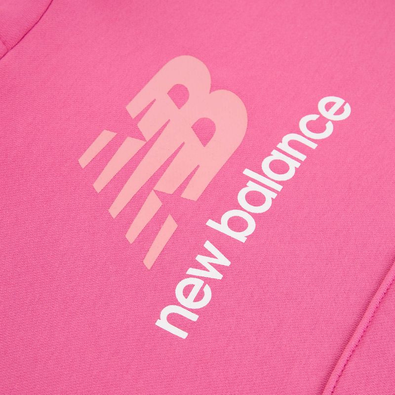 Kinder-Sweatshirt New Balance FT Stacked Logo Hoodie pink satin 9