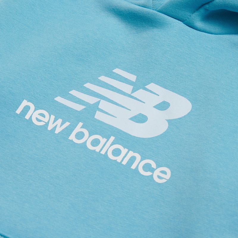 Kinder-Sweatshirt New Balance BB Stacked Logo Hoodie taffy blue 3