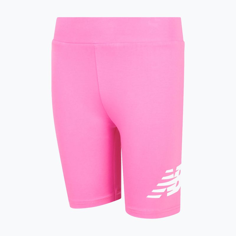 Kindershorts New Balance Stacked Logo Cycle pink satin 3