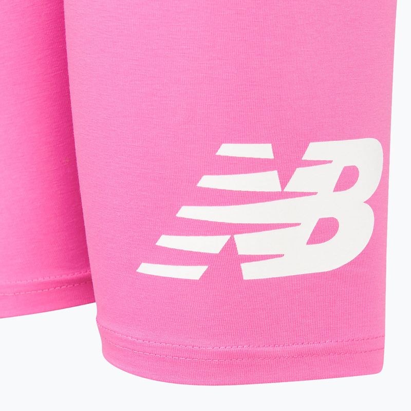 Kindershorts New Balance Stacked Logo Cycle pink satin 4