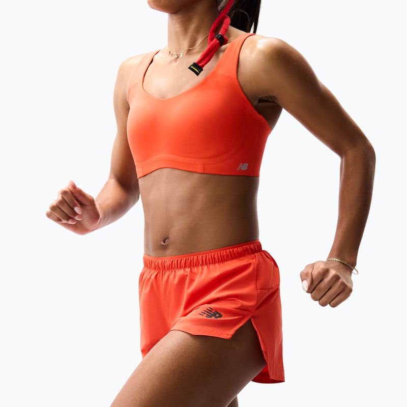 Damen-Laufshorts New Balance Run Essentials 3" Short neo flame 3