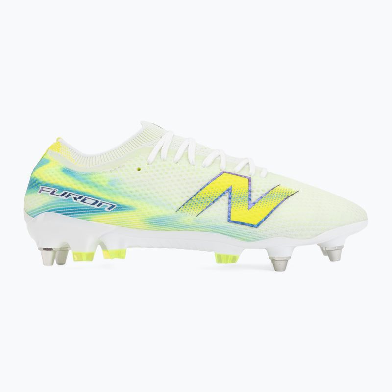 Fußballschuhe New Balance Furon Elite V9 SG white/alkaline green 2