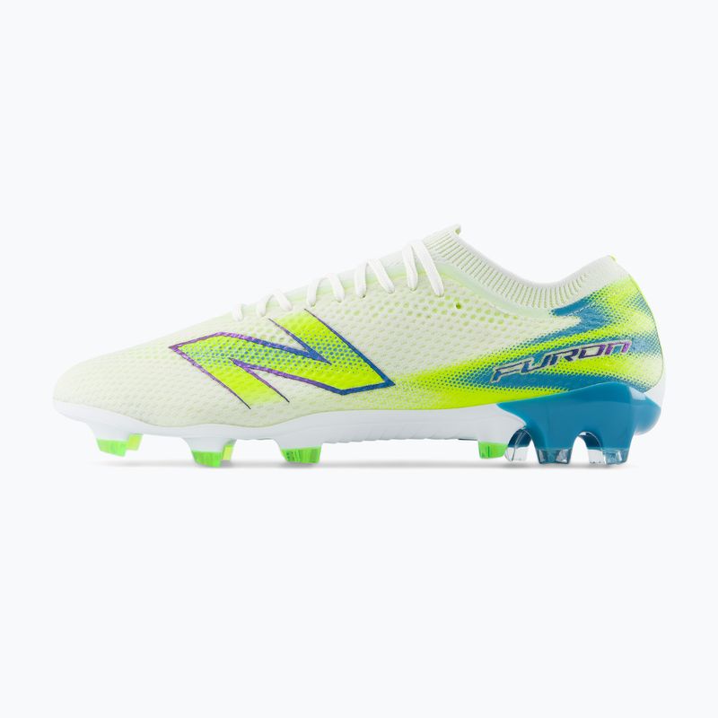Fußballschuhe New Balance Furon Pro V9 FG white/alkaline green 3