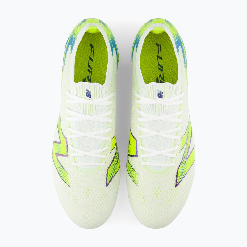 Fußballschuhe New Balance Furon Pro V9 FG white/alkaline green 6