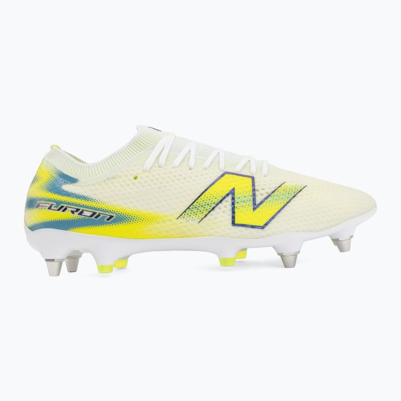 Fußballschuhe New Balance Furon Pro V9 SG white/alkaline green 2