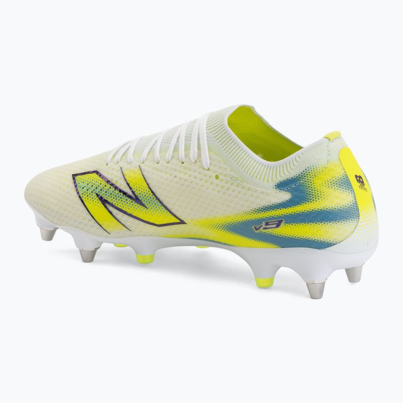 Fußballschuhe New Balance Furon Pro V9 SG white/alkaline green 3