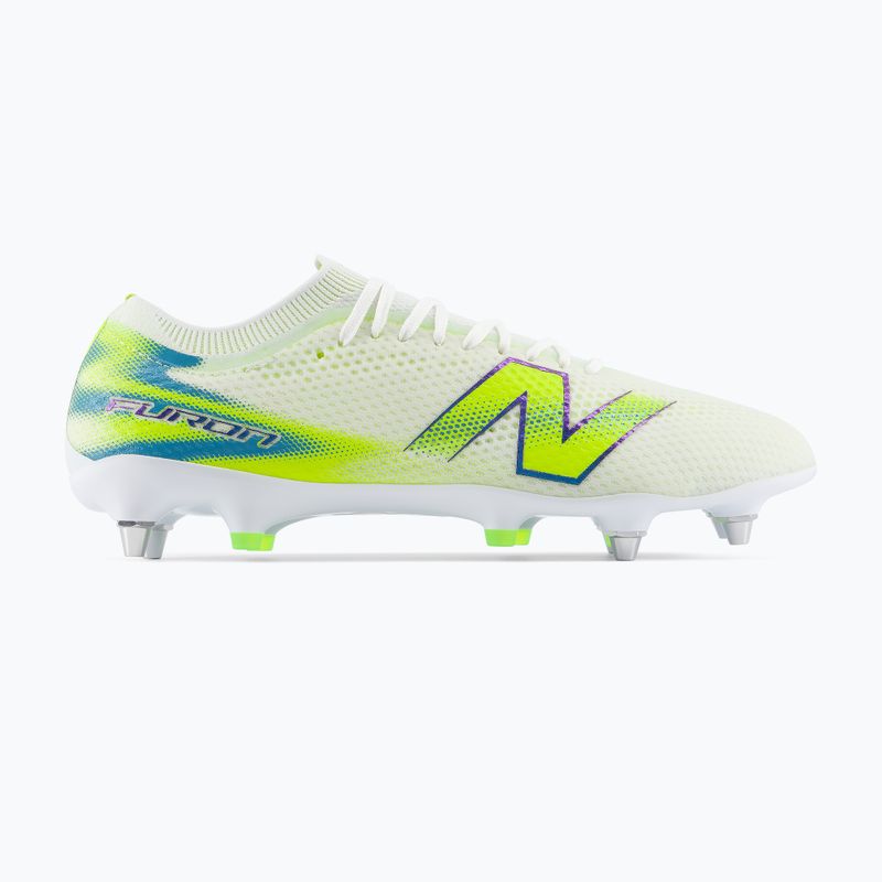 Fußballschuhe New Balance Furon Pro V9 SG white/alkaline green 2