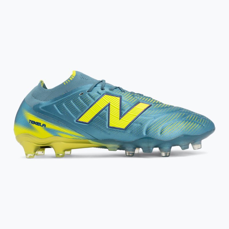 Fußballschuhe New Balance Tekela Elite Low V5 FG metallic blue/alkaline green/team navy 2
