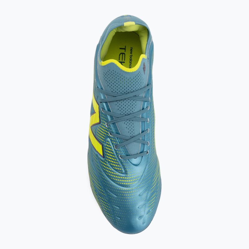 Fußballschuhe New Balance Tekela Elite Low V5 FG metallic blue/alkaline green/team navy 5