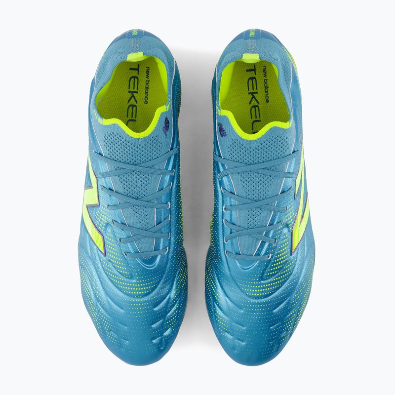 Fußballschuhe New Balance Tekela Elite Low V5 FG metallic blue/alkaline green/team navy 5
