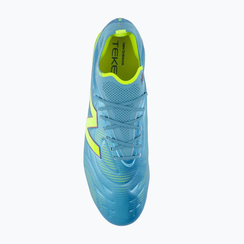 Fußballschuhe New Balance Tekela Elite Low V5 SG metallic blue/alkaline green/team navy 4