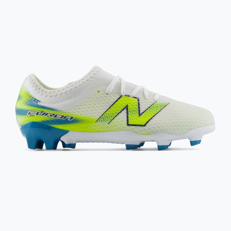 Kinder-Fußballschuhe New Balance Furon Team V9 FG white/alkaline green 2