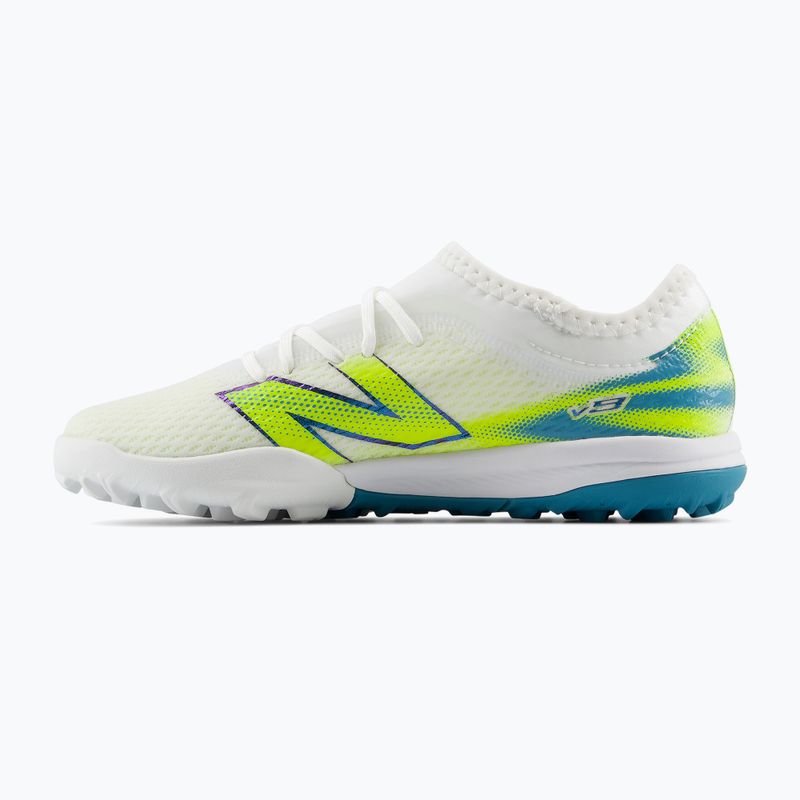 Kinder-Fußballschuhe New Balance Furon Team V9 TF white/alkaline green 2