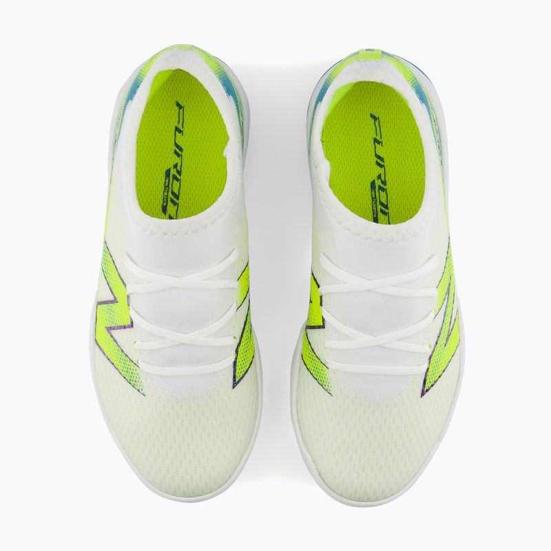 Kinder-Fußballschuhe New Balance Furon Team V9 TF white/alkaline green 6
