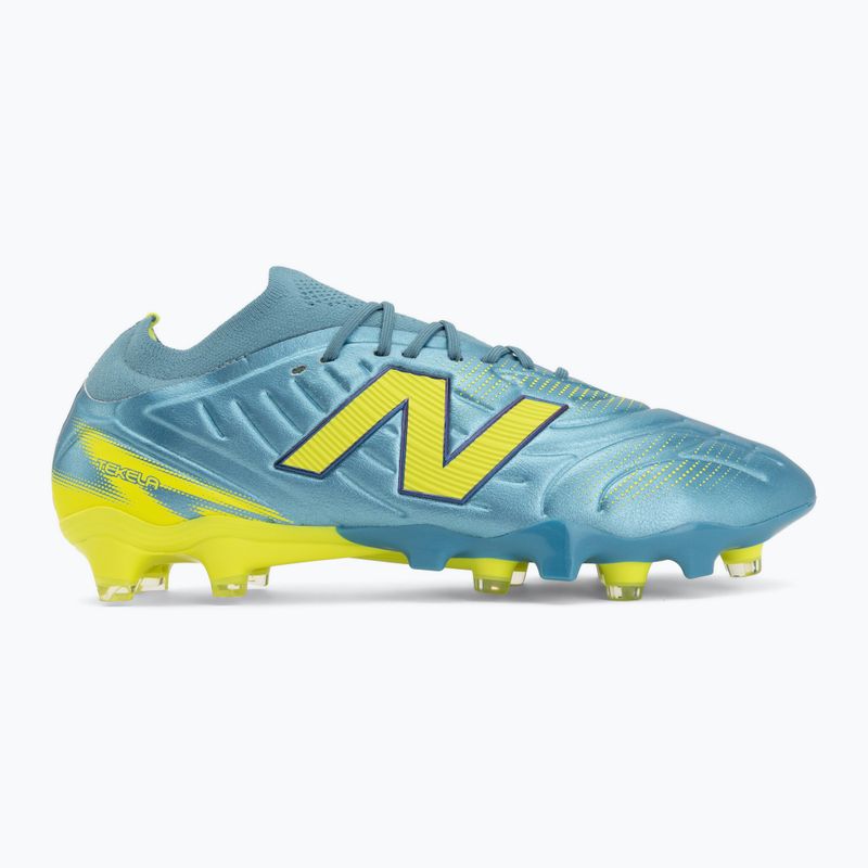 Fußballschuhe New Balance Tekela Pro Low V5 FG metallic blue/alkaline green/Team Navy 2