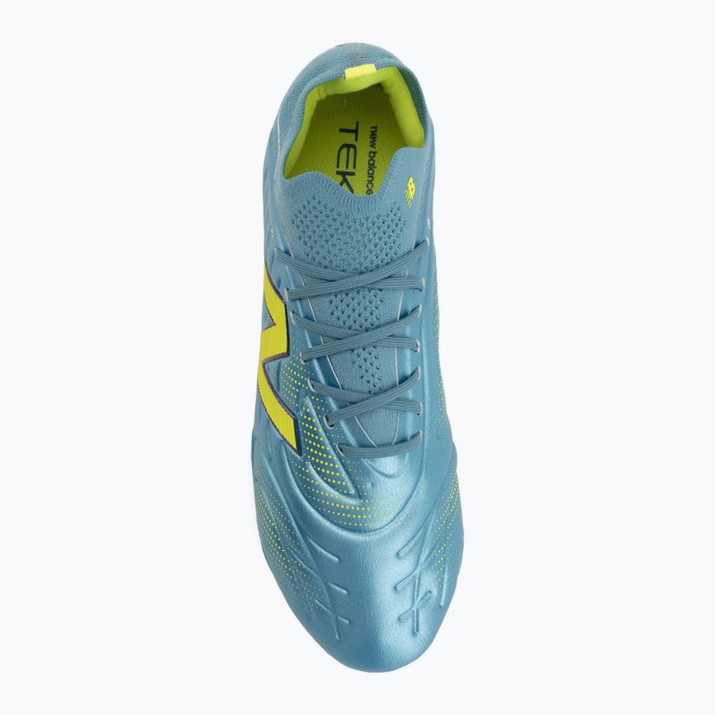 Fußballschuhe New Balance Tekela Pro Low V5 FG metallic blue/alkaline green/Team Navy 5