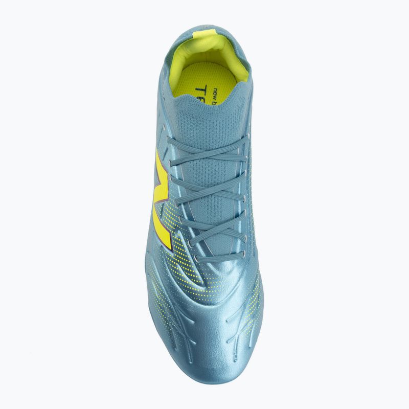 Fußballschuhe New Balance Tekela Team Low V5 FG metallic blue/alkaline green/team navy 5