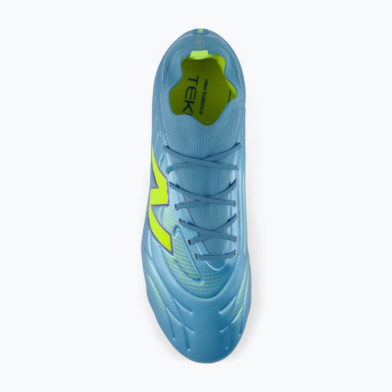 Fußballschuhe New Balance Tekela Team Low V5 FG metallic blue/alkaline green/team navy 5