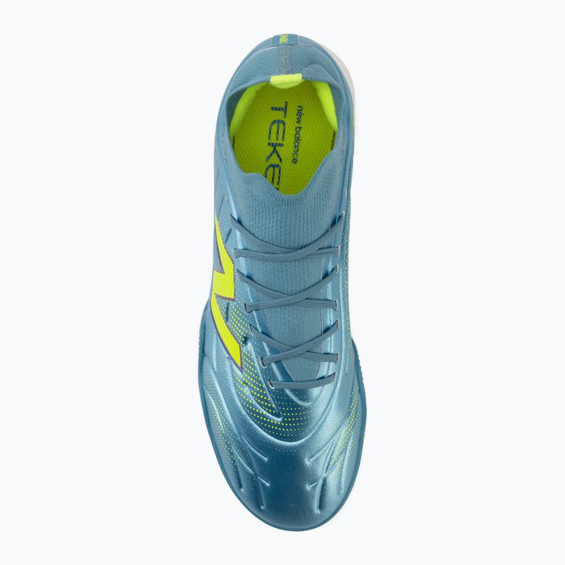 Fußballschuhe New Balance Tekela Team Low V5 IN metallic blue/alkaline green/team navy 5
