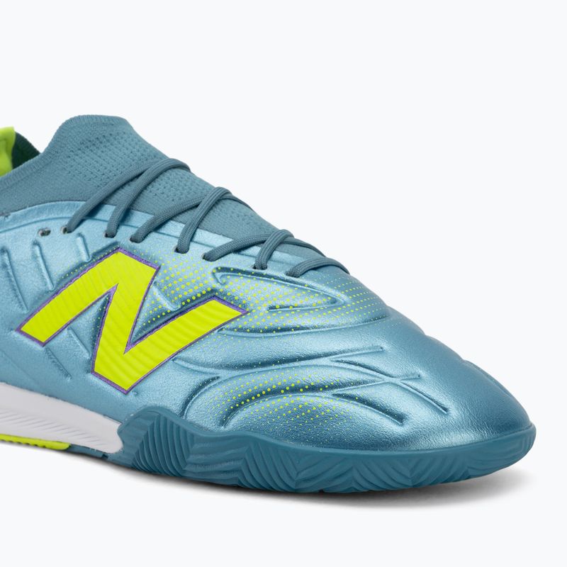 Fußballschuhe New Balance Tekela Team Low V5 IN metallic blue/alkaline green/team navy 7