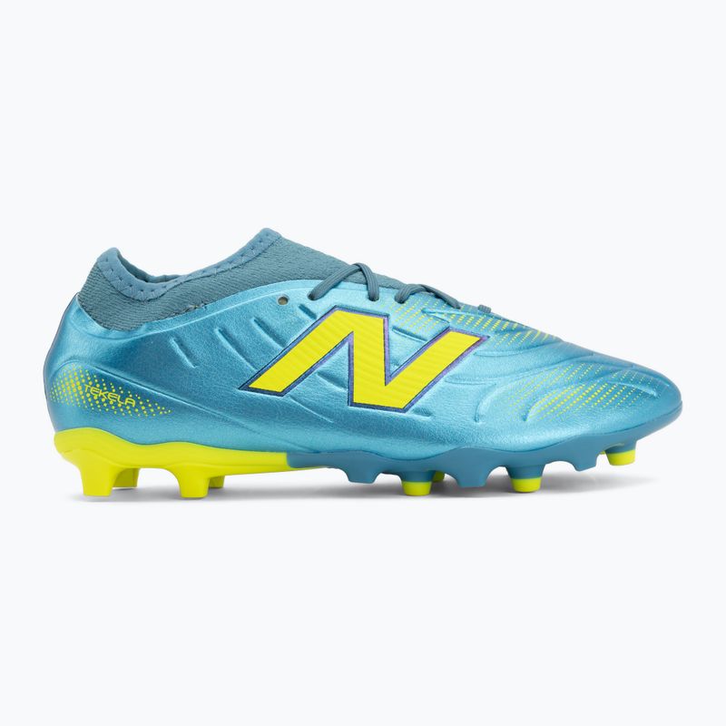 Kinder-Fußballschuhe New Balance Tekela Team V5 FG metallic blue/alkaline green 2