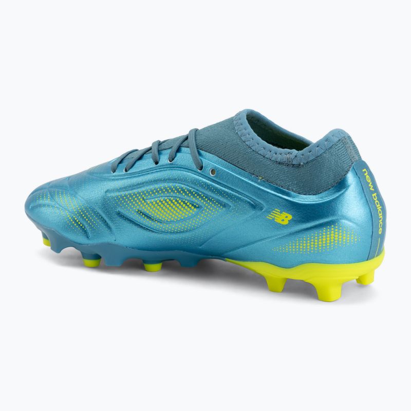 Kinder-Fußballschuhe New Balance Tekela Team V5 FG metallic blue/alkaline green 3